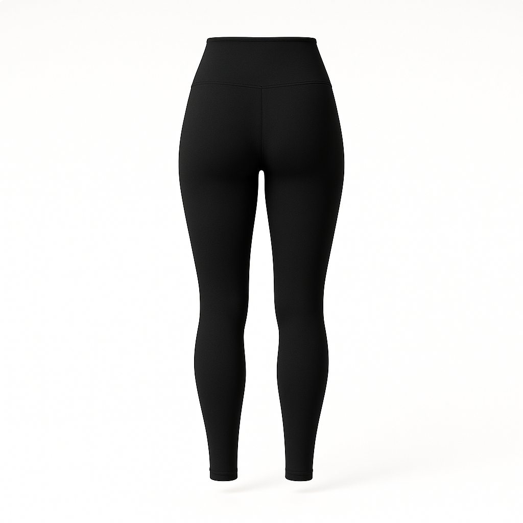 High-rise black sculpting leggings for women made from soft stretch fabric, designed for a sleek and supportive everyday fit
